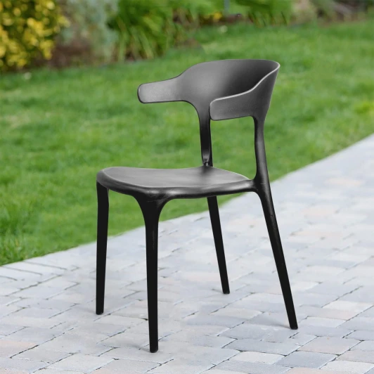 2001000000456 Стул Leo, первичный пластик черный Top Concept LEO 2001000000456