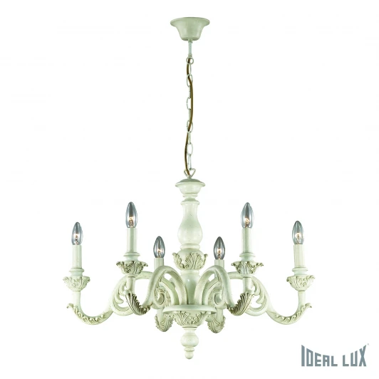 GIGLIO SP6 BIANCO Подвесная люстра Ideal Lux Giglio SP6 BIANCO