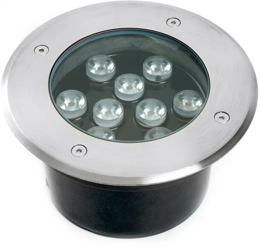 48347 Встиваемый светодиодный свтельник (грунтовый) Feron SP2803 48347 10W, AC 12V, низковольтный, 4000К, металлик, вн.диаметр: 110mm, IP67 (круглые)