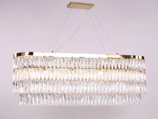 10128+8/S gold Подвесной светильник Newport 10120 10128+8/S gold (220V, хрусталь, на тросе)