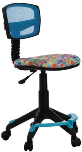 CH-299-F/LB/MARK-LB Кресло детское Бюрократ CH-299-F голубой марки сетка/ткань крестовина пластик подст.для ног