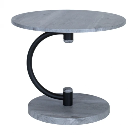 009632 Стол журнальный Дуэт 13 черный/орех гикори грей Mebelik 009632