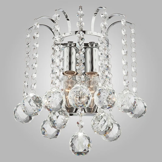 3299/2 хром Бра Eurosvet Ostiniya 3299/2 хром/ прозрачный хрусталь