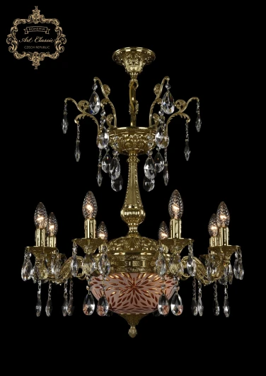 31.19.8.CK125SP.250SP.G.Sp.Amber.White.1A Подвесная люстра Art Classic 31.19 31.19.8.CK125SP.250SP.G.Sp.Amber.White.1A