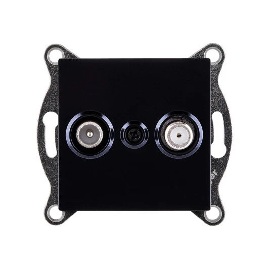 REA-035BK Розетка двойная TV (мама) + спутниковая SAT черный Kollinger REA-035BK для Aspekt, Eleganz, Reflex