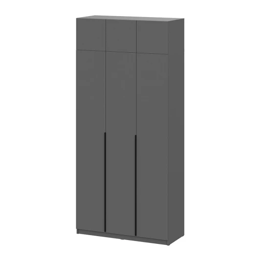 Н01171346 Шкаф с антресолью Арника и наполнением (5 полок + штанга) ШК 5 (1200), Графит