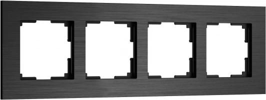 W0043508 Рамка на 4 поста (черный алюминий) Werkel W0043508 (a066332)