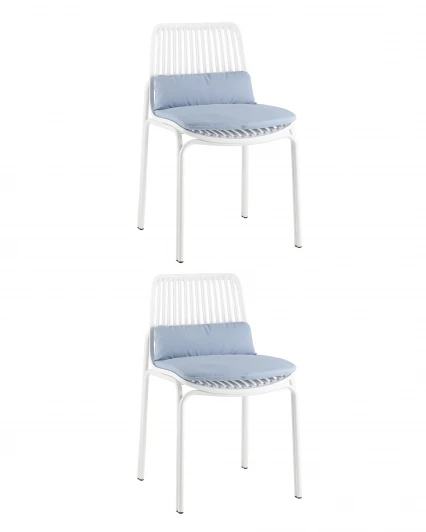 УТ000042569 Стул Louran с подушкой белый 2 шт. Stool Group УТ000042569