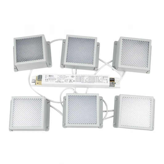 ULP-0808 42W/4000К IP40 GRILYATO WHITE KIT06 Светильник светодиодный потолочный встраиваемый, комплект из 6 штук. 4000K, для ячеек 86x86мм, в комплекте с и/п Uniel Grilyato Mini ULP-0808 42W/4000К IP40 GRILYATO WHITE KIT06