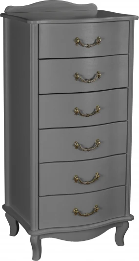 009083 Комод Джульетта узкий 6 ящ., серый ясень Л Mebelik арт.009083