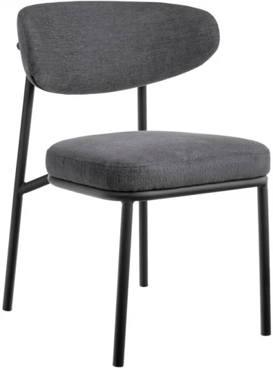 FR 1019 Стул Bradexhome Lucas 2 серый шенилл с чёрными ножками