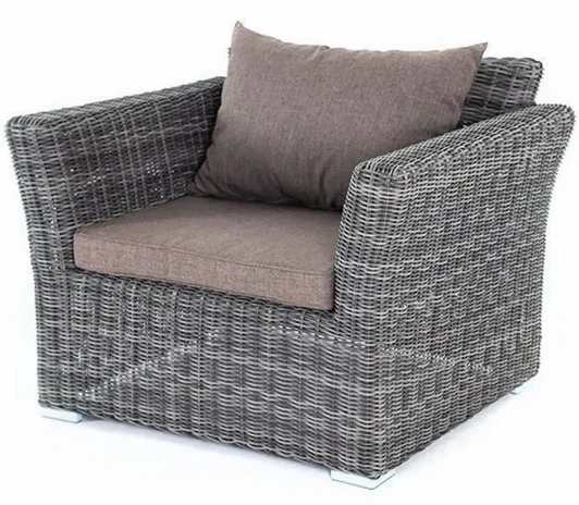 YH-C1130W-3 graphite "Капучино" кресло из искусственного ротанга, цвет графит 4SIS арт.УТ-00001793