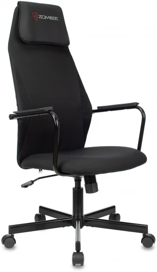 ZOMBIE ONE CARBON Кресло игровое Zombie ONE черный с подголов. крестов. металл CARBON