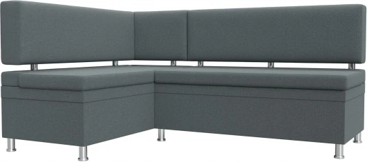 122526L Диван кухонный угловой Стайл левый угол (Серый/Рогожка) Лига Диванов арт.122526L