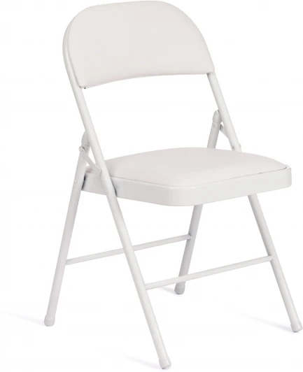 20473 Стул складной FOLDER (mod. 3022G) / 1 шт. в упаковке (Металл,Экокожа /Белый,Белый)