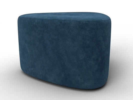 132503 Пуф 004 (ДСП,Фанера/Пластик/Велюр/Синий) Лига Диванов 132503