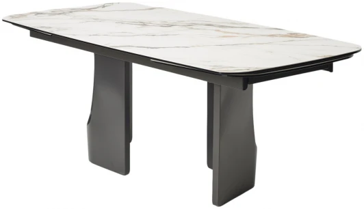 626M05888 Стол БИРГЕР (BIRGER) 200 цвет KL-188 Контрастный мрамор, итал./ Темно-серый, ®DISAUR M-City 64346