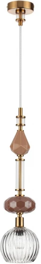 5414/1C Подвесной светильник Odeon Light Terra 5414/1C античная бронза/бежев/коричнев/стекло/керамика E14 1*40W (220V, на проводе, круглые)