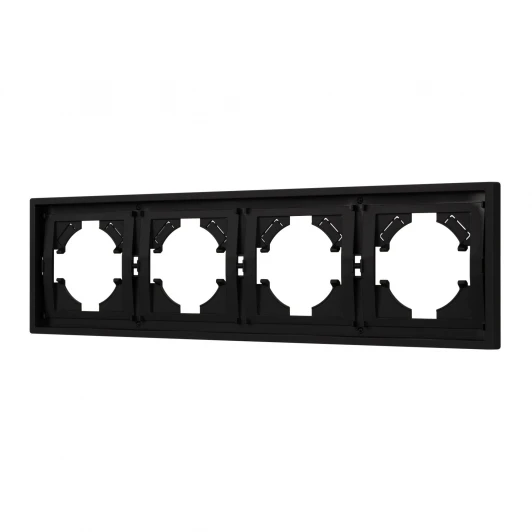 054654 Рамка пластиковая FRM-TENDO-SFPL-4-BK (Arlight, Матовый черный) 054654