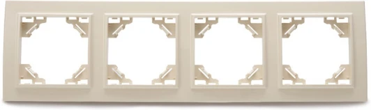 39243 Рамка на 4 поста (слоновая кость) Stekker Эрна 39243