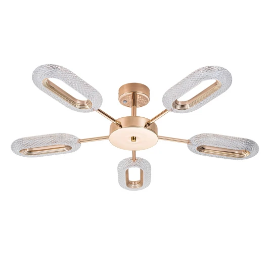 A2489PL-5GO Потолочная люстра на штанге Arte Lamp Ovale A2489PL-5GO (LED, 220V, пульт управления)