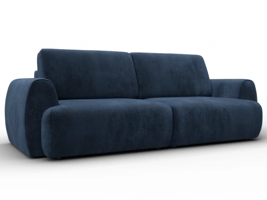 136932 Диван прямой Лига-115 НПБ (ДСП,Фанера,Велюр/Синий) Лига Диванов 136932