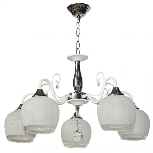 MD.0655-5-P CH+WH Подвесная люстра Imex MD.0655-5-P CH+WH