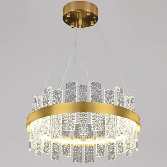 02086-0.4-400 HGT Подвесной светильник хрустальный светодиодный с пультом Reluce 02086-0.4-400 HGT (220V, на тросе)