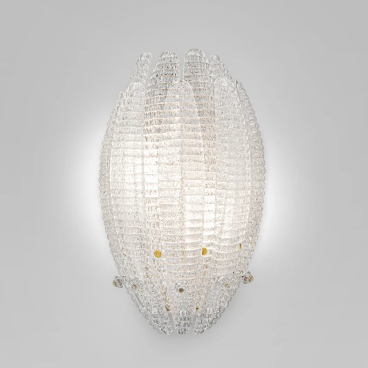 101015 Бра с фактурным стеклом Eurosvet Flowers 101015 латунь