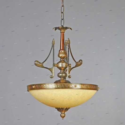 02166 PB Люстра подвесная Ambiente by Brizzi Tenerife, 5 ламп, бронза с бежевым