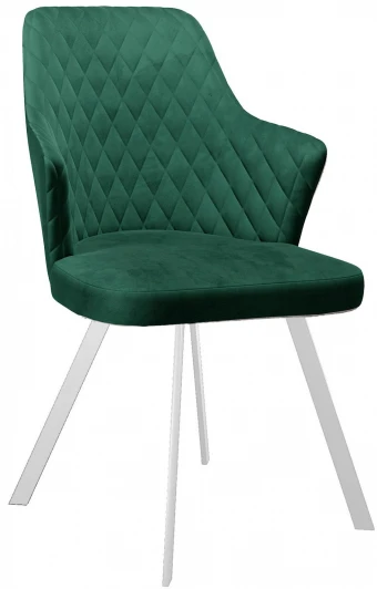 00-00076158 Стул DikLine 345 K13 изумруд, ножки белые арт.00-00076158