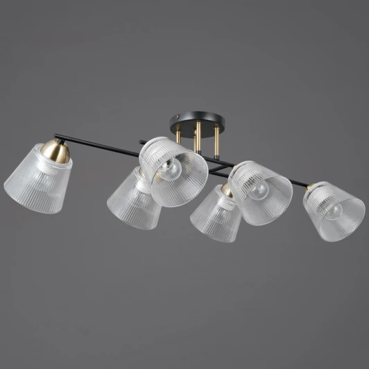 IL0845-6CSQ-25BKAB ELITE Потолочная люстра на штанге ILLUMICO IL0845-6CSQ-25BKAB ELITE