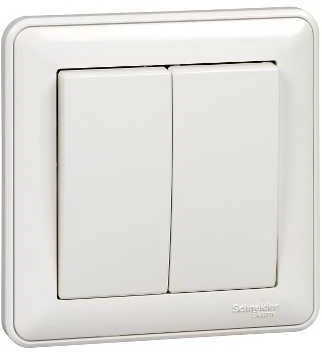 VS510-252-18 Выключатель встраиваемый двухклавишный (белый) Systeme Electric W59 VS510-252-18