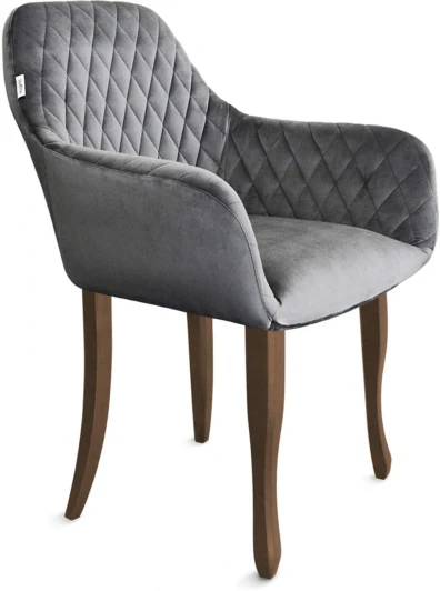 7584100101 Стул Sheffilton SHT-ST38/S122 угольно-серый/темный орех/черный муар