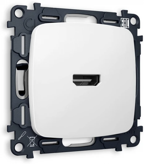 MO134010 Комплект механизма Ambrella Volt розетки HDMI 2.0 OMEGA MO134010 Белый матовый 40V/500MO 2.0GHz 5-18Gbit/s QUANT