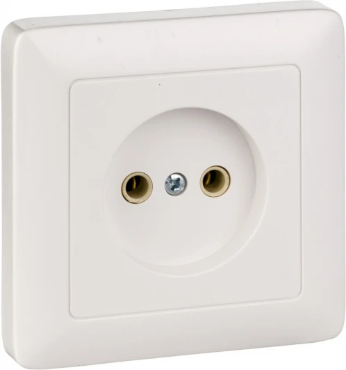 RS10-132-B Розетка встраиваемая без заземления (белый) Systeme Electric HIT RS10-132-B