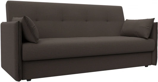 124985 Диван-книжка Лига-018 (Коричневый/Рогожка) Лига Диванов арт.124985