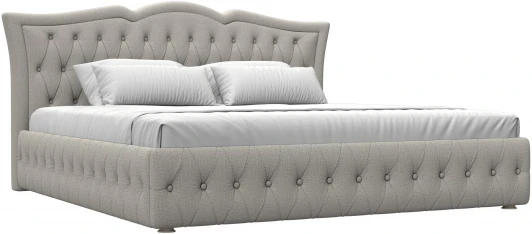 123070 Кровать интерьерная Герда 200 (Бежевый/Рогожка) Лига Диванов арт.123070