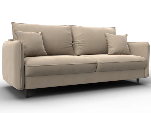 134775 Диван прямой Лига-064 НПБ (ДСП/Дерево/Велюр/Бежевый) Лига Диванов 134775