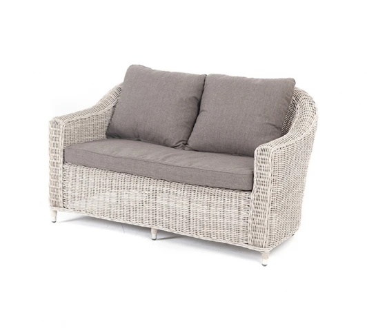 YH-C2808W beige Диван из искусственного ротанга двухместный, цвет бежевый 4SIS Кон Панна YH-C2808W beige