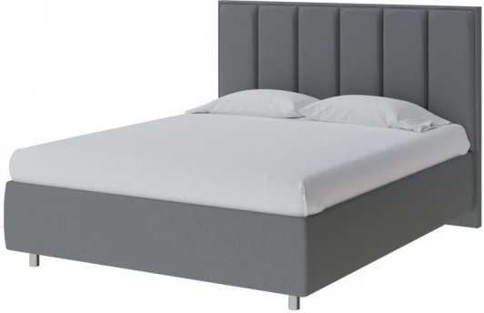 1909189 PROxSON Кровать Routa без основания (Ткань: Рогожка Savana Grey (серый)) 200x190