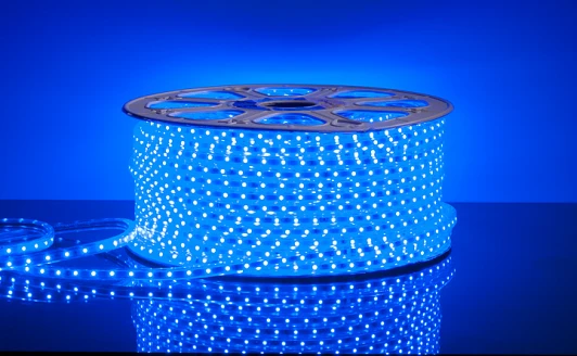 3528/60 LED 4.4W 220V IP65 синий свет Светодиодная лента Elektrostandard 3528/60 LED 4.4W 220V IP65 синий свет