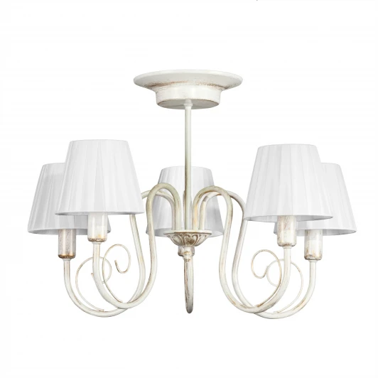 S9001-5 Люстра потолочная Day&Night, 5 плафонов, белый с золотом