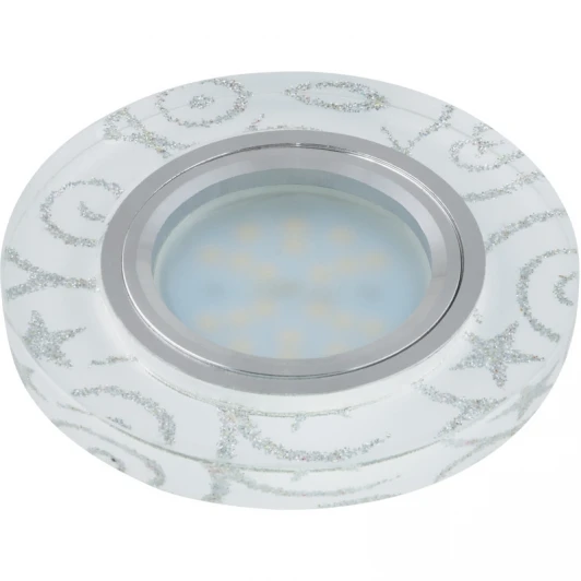 DLS-P202 GU5.3 CHROME/WHITE Встраиваемый точечный светильник Fametto Peonia DLS-P202 GU5.3 CHROME/WHITE