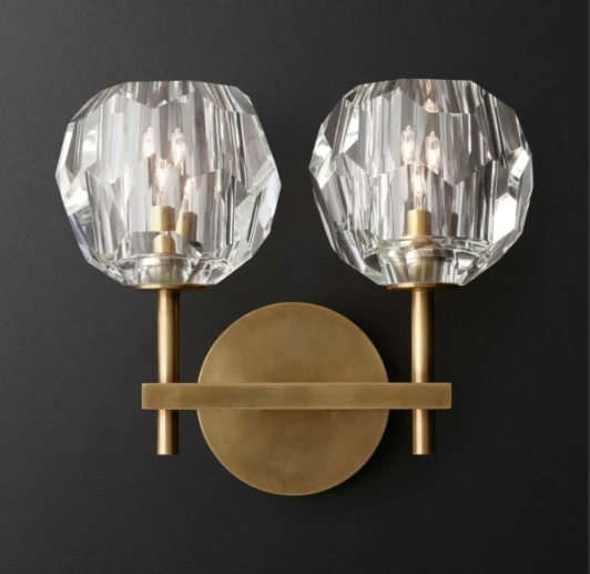 44.233 Бра Rh Boule De Cristal Double Sconce Brass ImperiumLoft 44,233 (73769-22) (220V, шарики)
