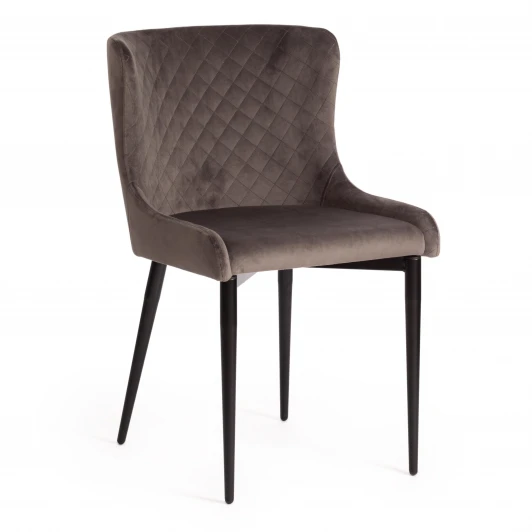 15439 Стул MANTRA (mod. 713) темно-серый barkhat 14/черный (ткань/металл)