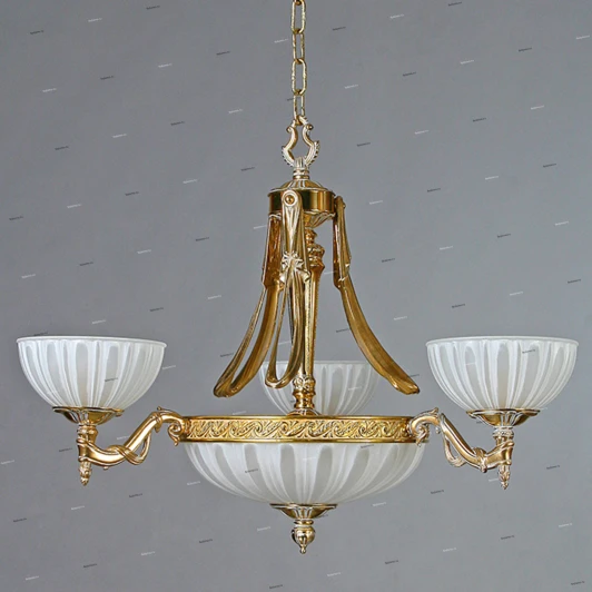 02228/3 WP Люстра подвесная Ambiente by Brizzi Navarra, 6 ламп, золото с белым