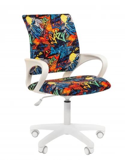 CHAIRMAN Kids 103 LT белый пластик Кресло Chairman Kids 103 Россия ткань CRAZY LT