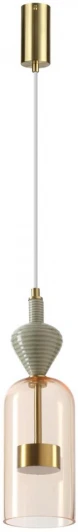 5045/12LB Подвесной светильник каскадный Odeon Light Palleta 5045/12LB античн.бронза/янтарный/металл/стекло/керамика LED 12W 4000К 1400Лм (220V, на проводе)