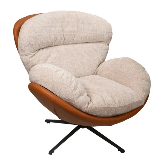 FR 1070 Кресло BLISS оранж/серый, экокожа, шенилл Bradex Home FR 1070